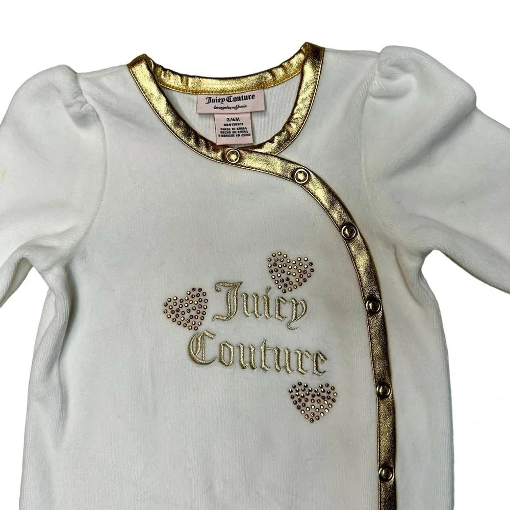 Juicy Couture Velour Footie Playsuit